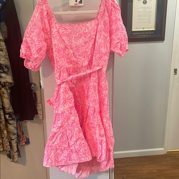 Lilly Pulitzer Pink Floral Midi Dress - Picture 3 of 4